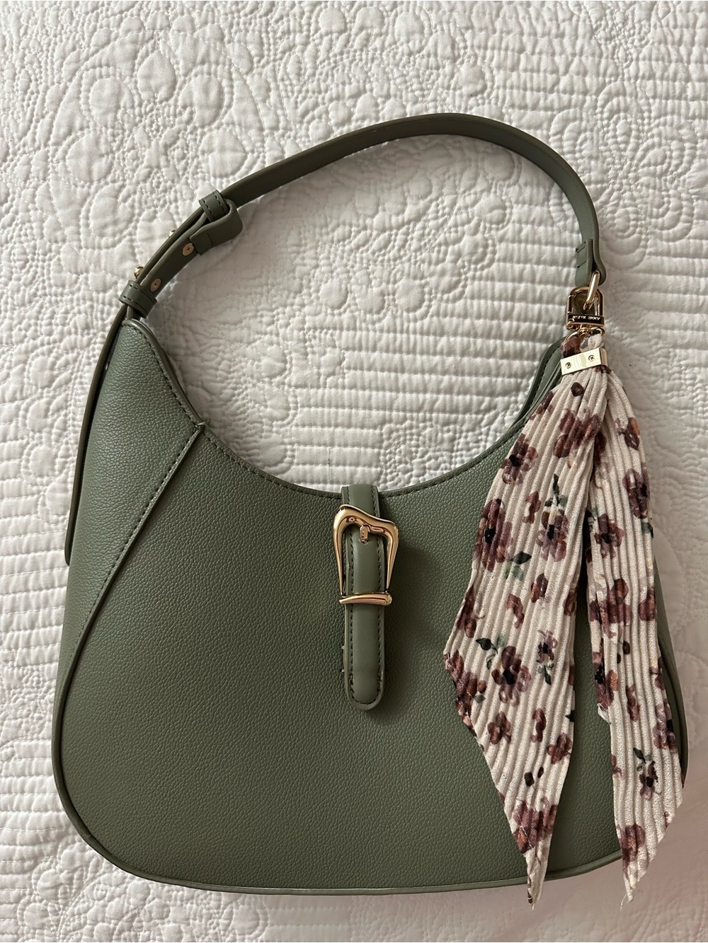 Anne Klein Sage green hobo bag